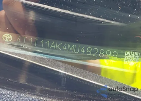 2021 Toyota Camry Se Nightshade Edition из США, поврежденный, VIN 4T1T11AK4MU482899